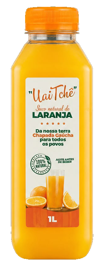 Garrafa de suco natural de laranja Uai Tchê